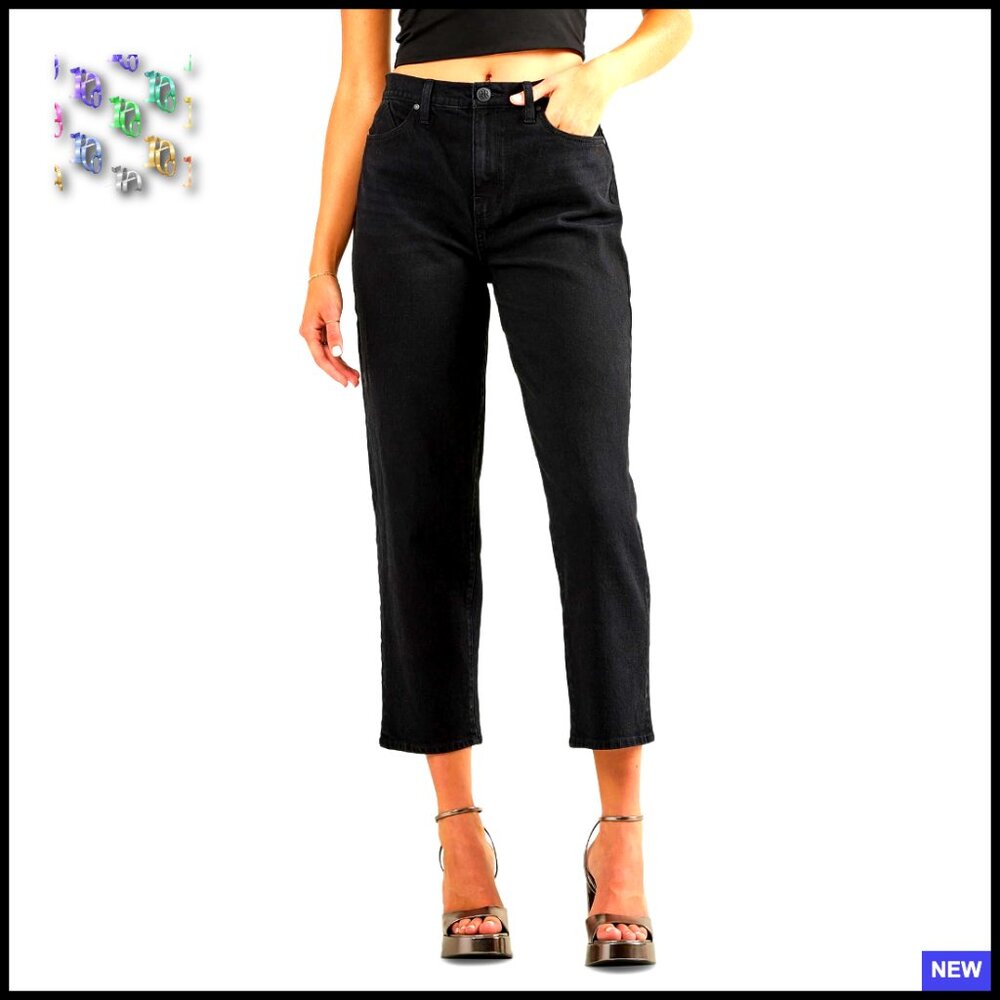 High Rise Straight Leg Jeans Stretch Denim Y2k Chic Classic Fit Ankle